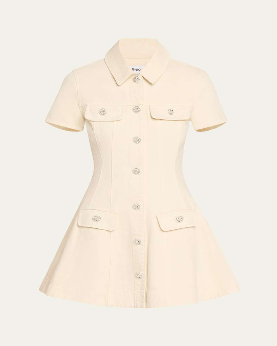 Structured Denim Mini Dress